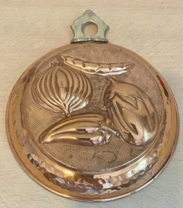 Molde de cocina arte colgante de pared vegetal cobre sartén decoración de granja - Imagen 1 de 4