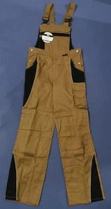 (37) NEU Qualitex Latzhose PRO-SERIE khaki/schwar Größe 90 Arbeitshosen Blaumann - Bild 1 von 4