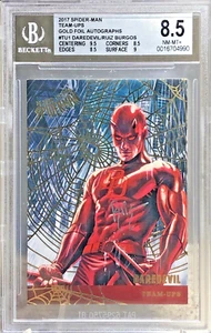 2017 Fleer Ultra Spider-Man Daredevil GOLD FOIL Ruiz Burgos BGS 8.5 Auto 10 Pop1 - Picture 1 of 4