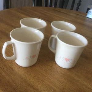 Vintage 4 Corelle Forever Yourss rosa Herzen von Corning sehr guter Zustand - Bild 1 von 3