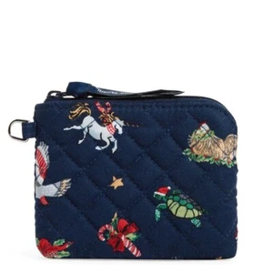 Vera Bradley Schneekugel Motive Geldbörse Reißverschluss Neu - Bild 1 von 2