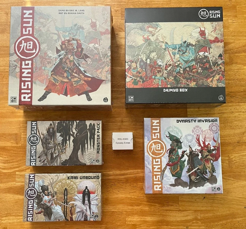 RISING SUN Board Game KICKSTARTER + Daimyo + Dynasty Extras - NEW SEALED - Image 1 of 1