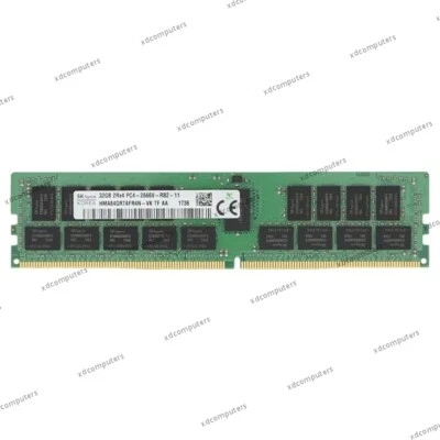 SK Hynix 32GB 2666MHz DDR4 PC4-2666V DIMM REG ECC RAM 2RX4 288Pin Server Memory - Image 1 of 2
