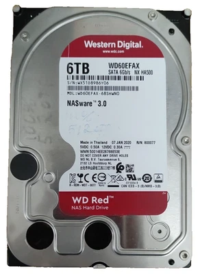 6TB WD60EFAX Western Digital RED NAS interne Festplatte SATA3 3" - Bild 1 von 3