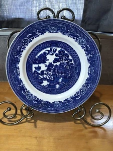 Vintage Blue Willow Plate By Royal China Willow Ware 9" Dinner Plate 1955 Sebrin - Picture 1 of 8