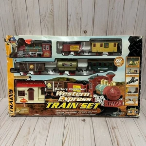 Vintage Toys R Us Western Express Train Set Partially Working In Original Box - Picture 1 of 13