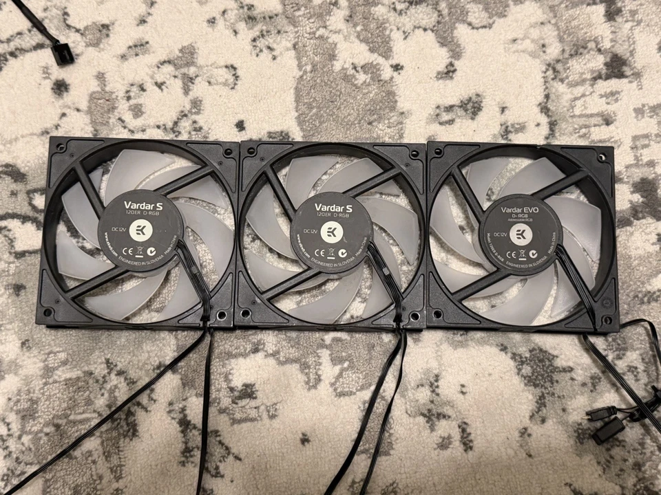 EKWB EK Vardar S 120ER D-RGB Fan pack Of 3 Lot - Image 1 of 1