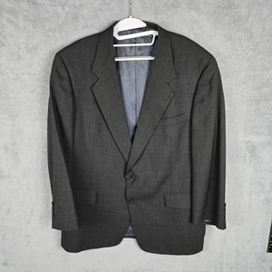Hart Schaffner Marx Softly Tailored Blazer Mens Gray Pure Virgin Wool 46R - Picture 1 of 8