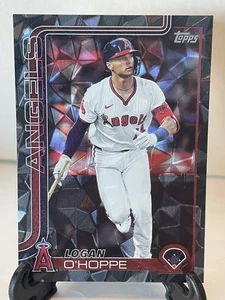 Logan O'Hoppe Black Cracked Ice Foilboard #01/10 2025 Topps #308 LA Angels - Picture 1 of 2