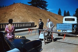 35mm Slide Vintage Image California Highway Opening Ceremony Car Truck - Picture 1 of 3