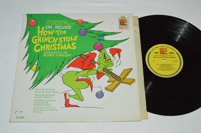HOW THE GRINCH STOLE CHRISTMAS LP 1966 Leo Records Original Boris Karloff VG+ - Image 1 of 4