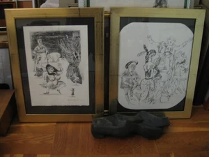 2 Grafiken Bele Bachem original signiert im Rahmen, Grafiken ohne Passepartout! - Bild 1 von 4