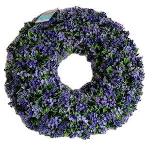 Martha Stewart ghirlanda da esterno lilla e felce primavera estate 22" - Foto 1 di 1