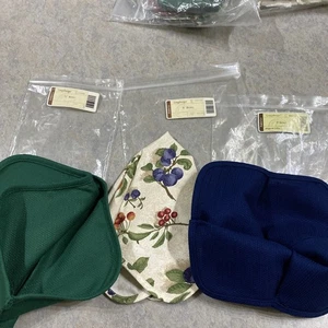 Longaberger Bowl Basket Liners 7" 9" 11" Indigo Fruit Medley and Ivy - Picture 1 of 4