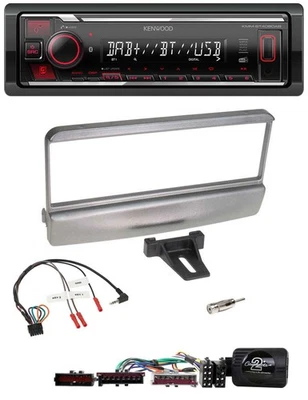 Kenwood Lenkrad Bluetooth USB DAB Autoradio für Ford Escort Focus silber - Bild 1 von 4