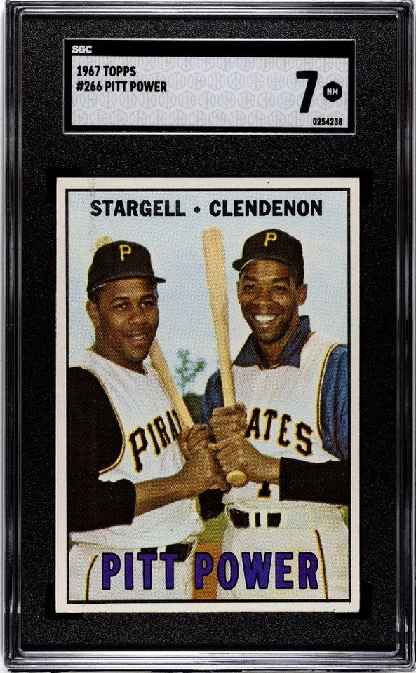1967 Topps Pitt Power Willie Stargell/Piratas de Clendenon #266 ⭐️💥🎯SGC grado 7 Foto 1 de 2