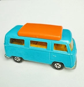 Matchbox 1970 Lesney Superfast No 23 Volkswagen VW Camper Van Bus Turquoise Blue - Picture 1 of 8