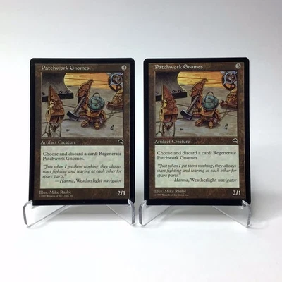 (2) Magic: The Gathering Patchwork Gnomes MTG Tempest Vintage 1997 LP - Image 1 of 2