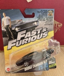 Fast & Furious Car, 1970 Dodge Charger RT, Black, Mattel 1:55 - Rare Collectable - Picture 1 of 10