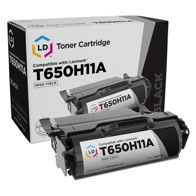 LD T650H11A High Yield Black Laser Toner for Lexmark T650DN T650DT T652DTN T654N - Image 1 of 4