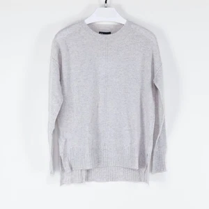 C by Designer Brand High/Low Cashmere Crewneck Sweater Light Gray Size S 2516 - Picture 1 of 4