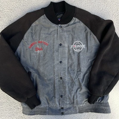 Chaqueta Bomber Polaris Vintage Años 90 Para Hombre XL Acolchada Abrigo a Presión L.E 1995 Club Foto 1 de 4