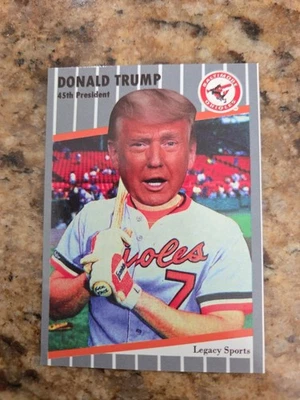 唐纳德·特朗普 F 面卡。 Parody Bill Ripken 错误 — 第 1/2 张图片