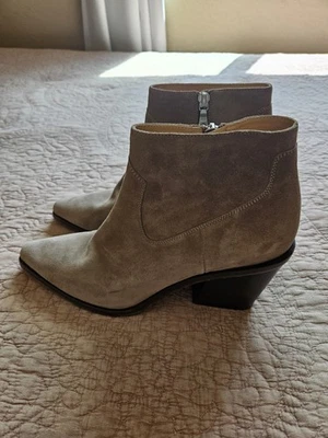Rag & Bone Women's Leather/Suede Ankle Boots, Side Zipper, Tan, 3" Heels, Sz. 8 - Image 1 of 4