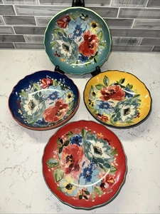 The Pioneer Woman~MELODY~Soup/Salad/Cereal/Pasta~Floral Ceramic Bowls~Set of 4 - Picture 1 of 18
