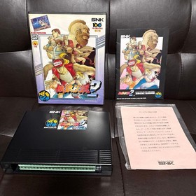 Fatal Fury 2 Neo Geo AES ROM Cart Box Manual Tested SNK Japan