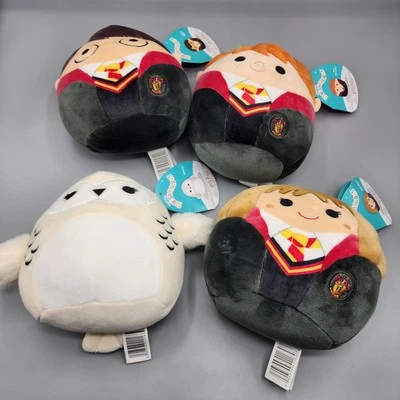 Harry Potter Squishmallow 8 Inch Set Of 4 Harry Ron Hermione + HEDWIG NWT 2024 - Image 1 of 4