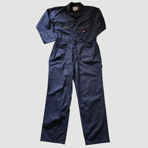 Vtg Dickies blue workwear Mechanic coverall Overalls M R - Picture 1 of 4