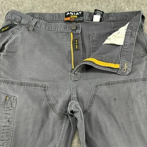 Ariat M4 Rebar Hose Herren 42x32 grau Carpenter Double Knee Low Rise Straight - Bild 1 von 15