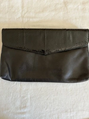 Magnum California черный кожаный прямоугольный Дамская сумка, клатч сумочка Гонконг - Изображение 1 из 4