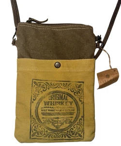 Bolso de Mano Original Whisky Correa Ajustable Lona Reutilizada Reciclado - Imagen 1 de 7