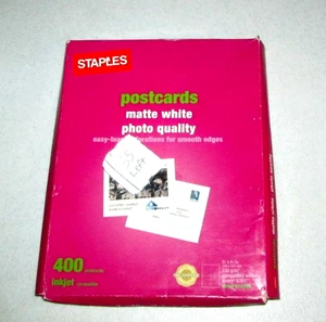 Matte White Inkjet 140 POSTCARDS 5.5x4.5" compatible w/AVERY #8387 (office) - Picture 1 of 3
