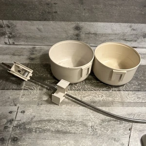 Passap Duomatic DM80 Yarn Holder Bowls Cups (Set of 2 w/ bracket) - Picture 1 of 4