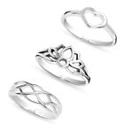 Wholesale 3Pcs/Set Jewelry Adjustable Men & Women Sterling Silver Heart Wedding