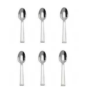 Ercuis Sequoia Stainless Flatware Dessert Spoon Set of 6 - Picture 1 of 6