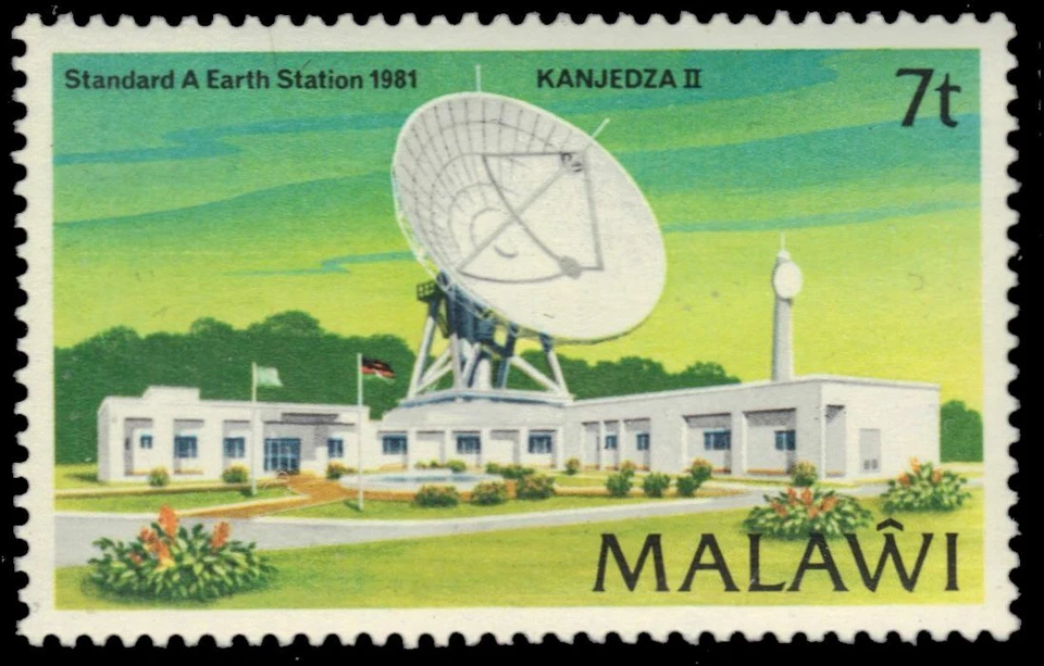 MALAWI 382 - Comunicaciones "Estación Terrestre Estándar A" (pb45689) Foto 1 de 1