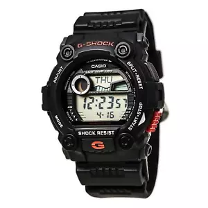Casio Men's Watch G-Shock Digital Chrono Tide and Moon Data Black Strap G7900-1 - Picture 1 of 3
