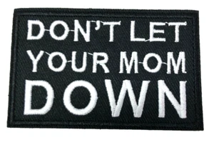 Patch Sew On Take Off Embroidered Clothing Hats Jackets Coat Sign Message A334 - Picture 1 of 4