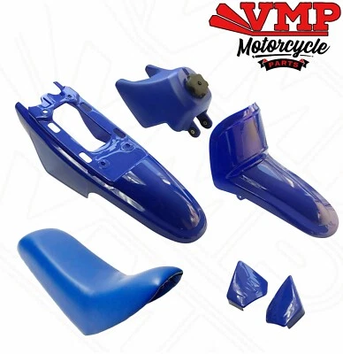 Kit de carenado de carrocería Yamaha PW50 PY50 guardabarros delantero trasero de plástico asiento tanque de combustible azul  Foto 1 de 4