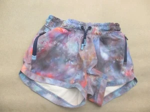 ATHLETA Size S (7) Girls Tie-Dye Stretch Waist Drawstring Gym Running Shorts 377 - Picture 1 of 5