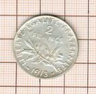 2 francs semeuse argent année rare 1913 