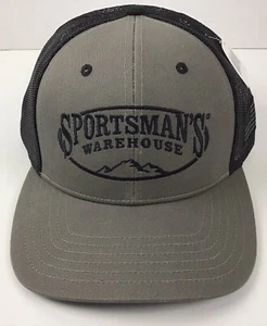 Sportsman’s Warehouse Trucker Hat Gray Black Mesh Adjustable Outdoorsman Cap - Picture 1 of 6