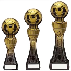 Maxima Gold Football Trophy – 335mm | Pack of 1, 3, 5, or 10 - Picture 1 of 2