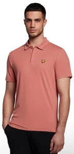 Lyle & Scott Polo Shirt Size L Rose Brown Mens Concealed Button Sustainable BN - Picture 1 of 8