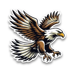 Flying Bald Eagle Bird Animal Vinyl Sticker Decal Car Window Scrapbook 100x95mm - Bild 1 von 1