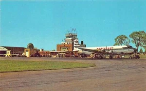 Portland ME Northeast Airlines Prop Airplane Postcard - Picture 1 of 1